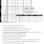 Printable Logic Puzzles For 3Rd Grade Printable