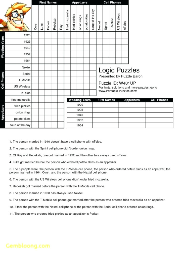 Printable Logic Puzzles For 3Rd Grade Printable 