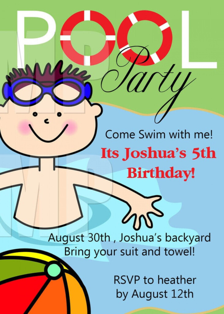 Printable Pool Party Invitations Pool Party Invitations 
