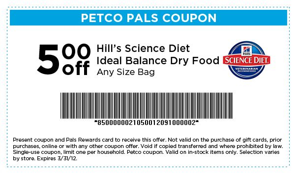 Printable Science Diet Coupons Idealbalance Hills 