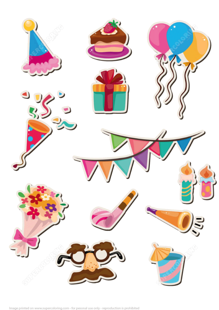 Printable Stickers For Happy Birthday Party Free 
