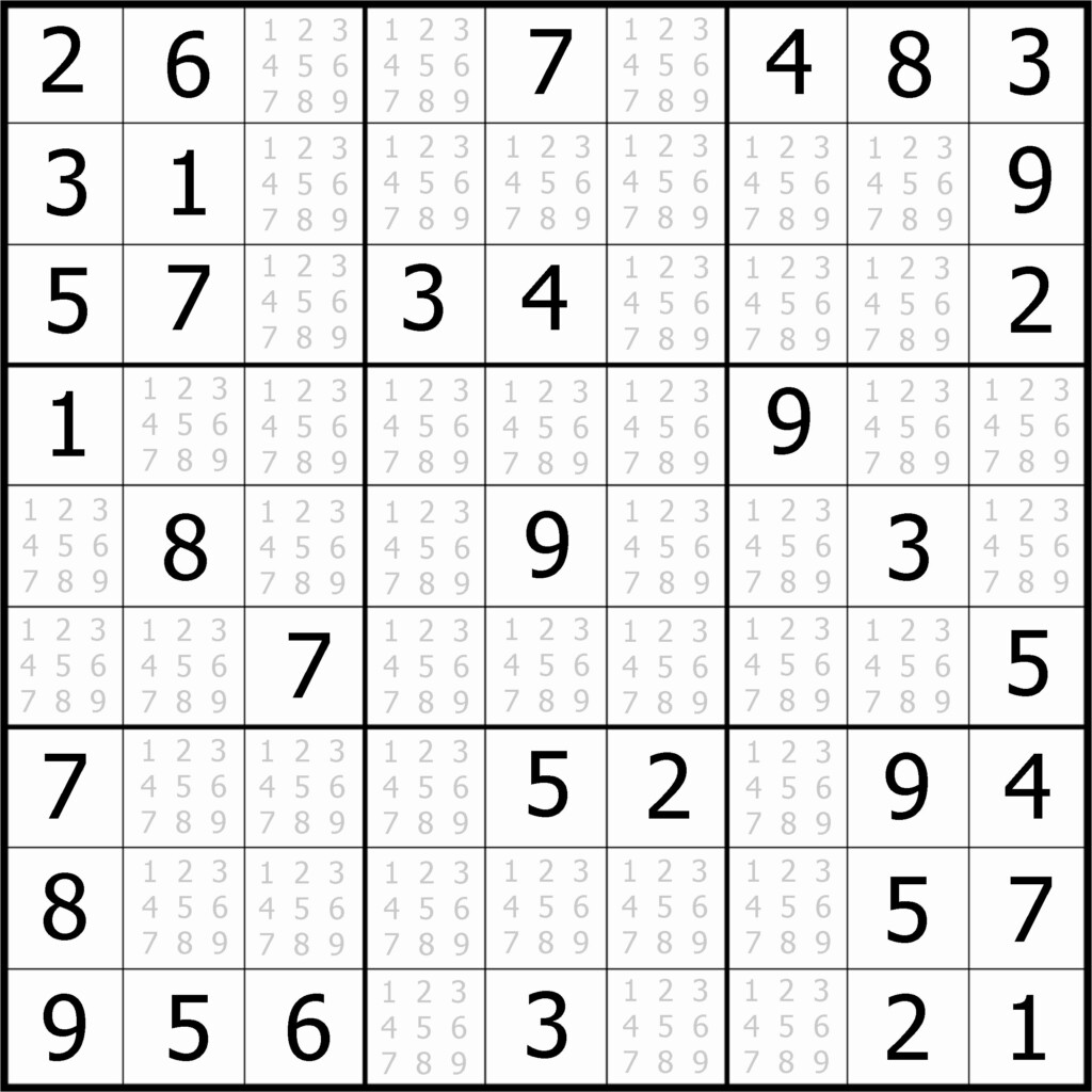 Printable Sudoku Puzzles For Beginners Printable 