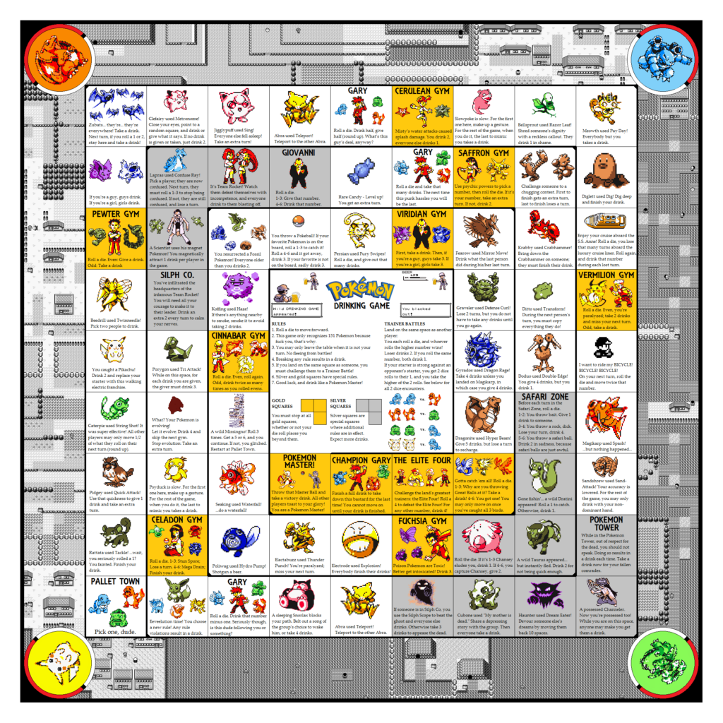 Pokemon Board Game Printable
