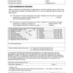 Return To Work Medical Form 2 Free Templates In PDF