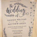 Rustic Wedding Invitation Template Printable Set Wedding
