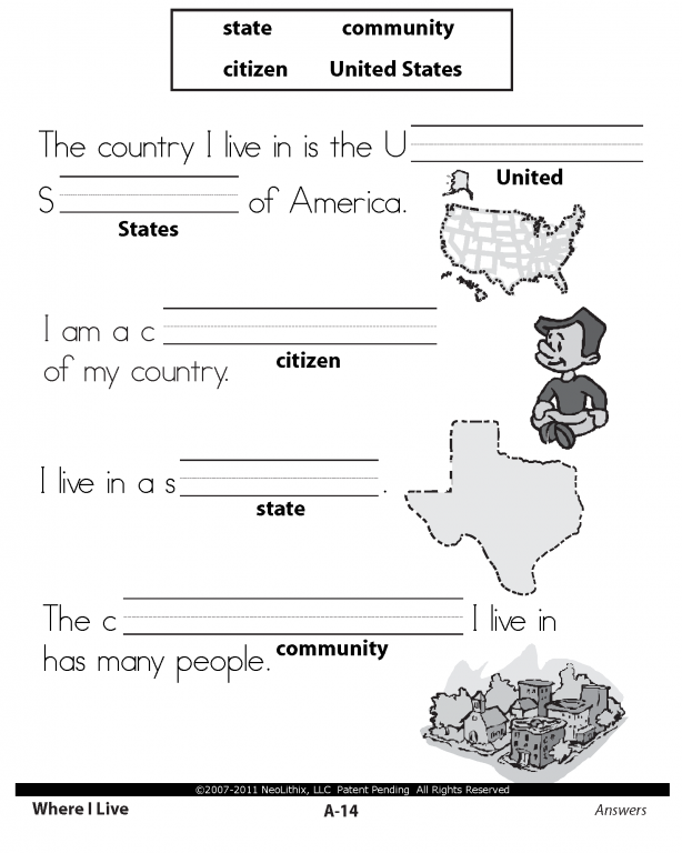 Sample 1st Grade Social Studies Citizenship