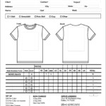 Sample T Shirt Order Form Template Microsoft Word