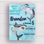 Shark Invitation Shark Birthday Invitation Printable Shark