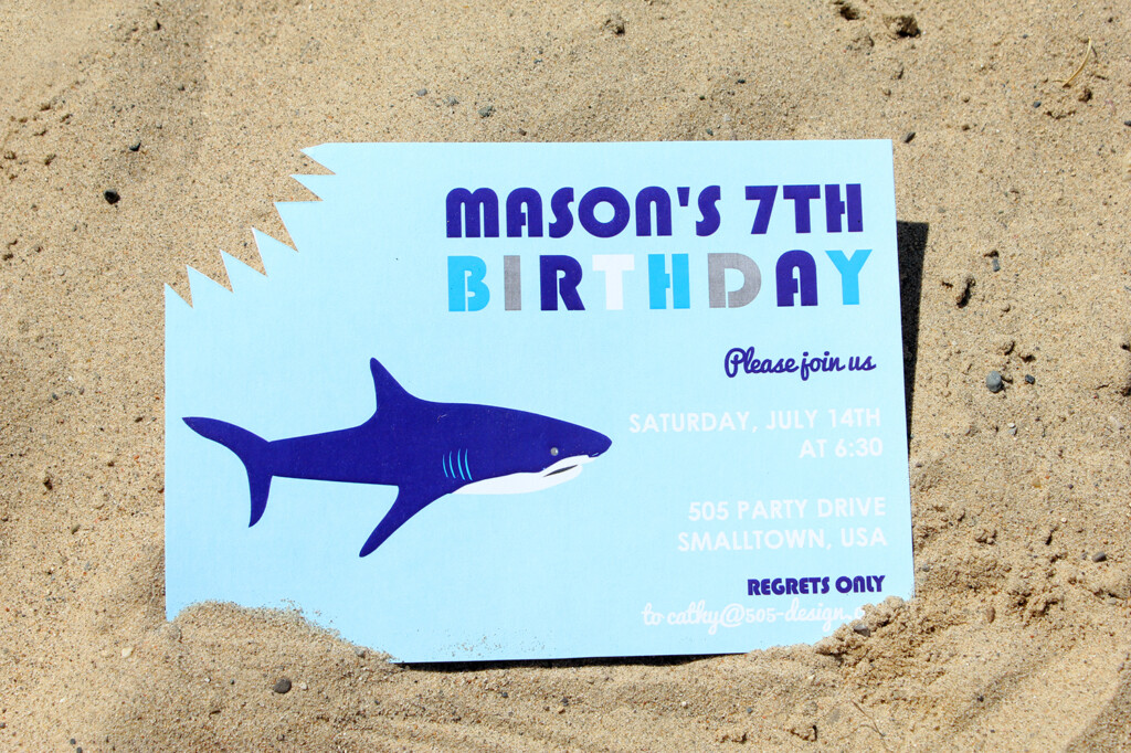 Shark Party Invitation Printable Studio