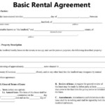 Simple Printable Lease Agreement Template Business PSD