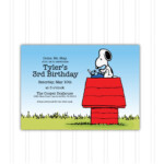 Snoopy Doghouse Peanuts Birthday Invitation Printable