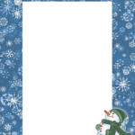 Snowman Looking Up Stationery Free Christmas Printables