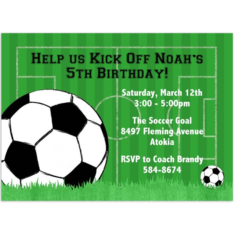 Soccer Party Invitation Template Free Football Party 