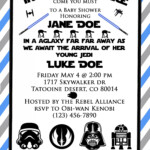 Star Wars Baby Shower Invite So Cute For A Star Wars
