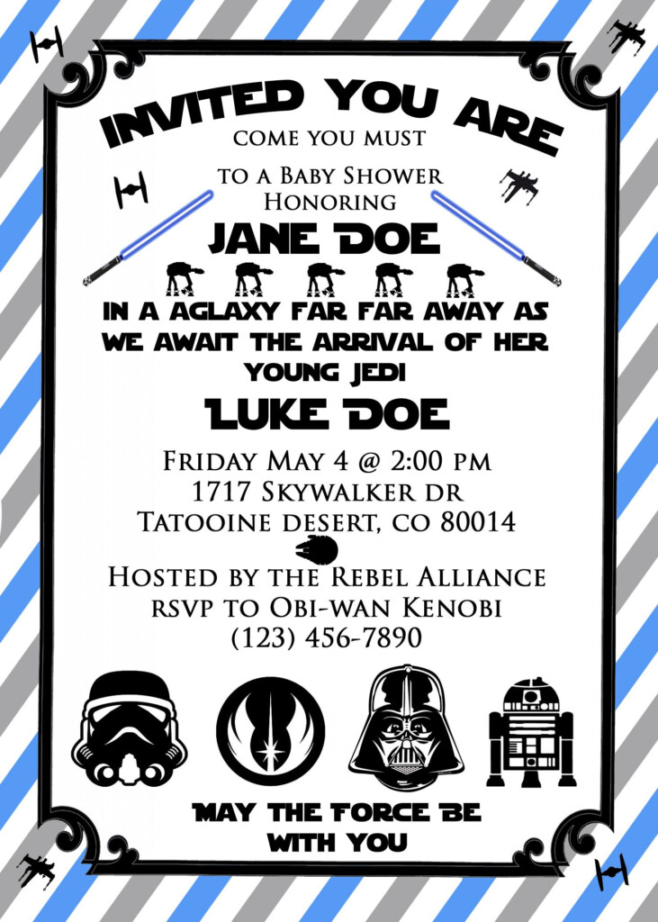 Star Wars Baby Shower Invite So Cute For A Star Wars 
