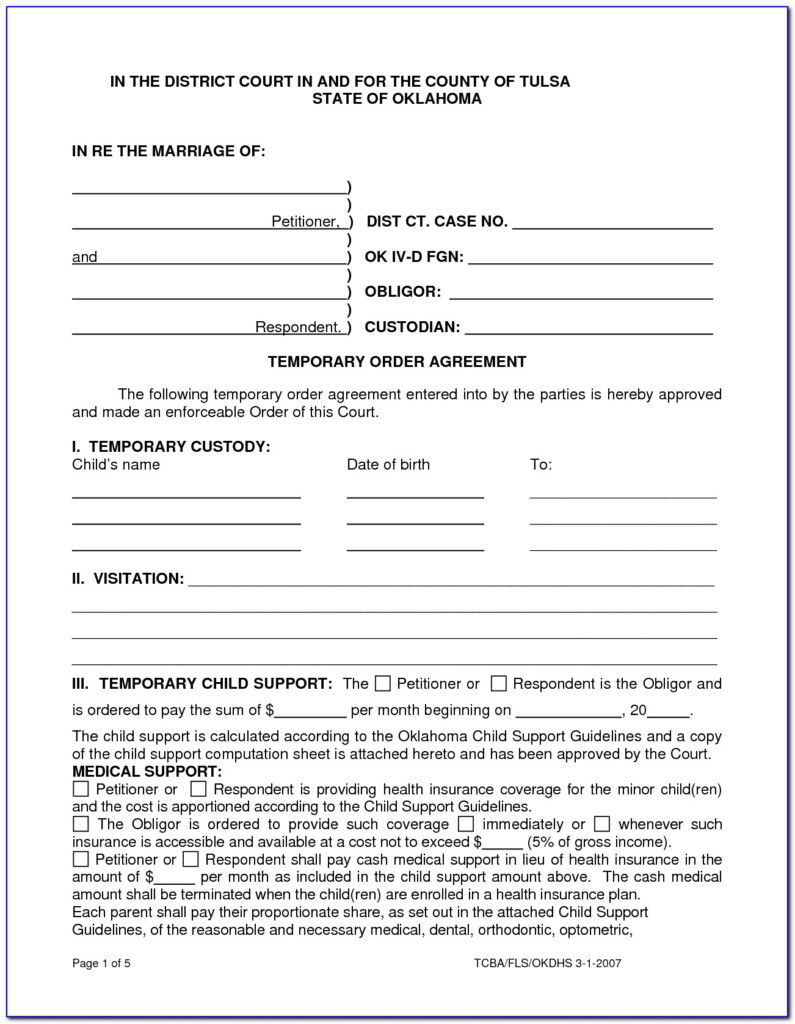 Free Printable Child Custody Forms Arkansas NewFreePrintable