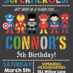 Superhero Birthday Invitation Personalized For Your Party