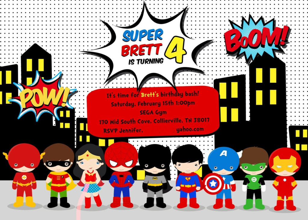 Superhero Kids Party Invites Google Search Superhero 