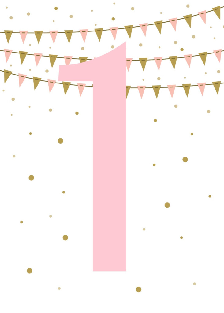 Tattered And Inked Pink Gold First Birthday FREE 
