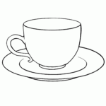 Tea Cup Colouring Page Clipart Free To Use Clip Art