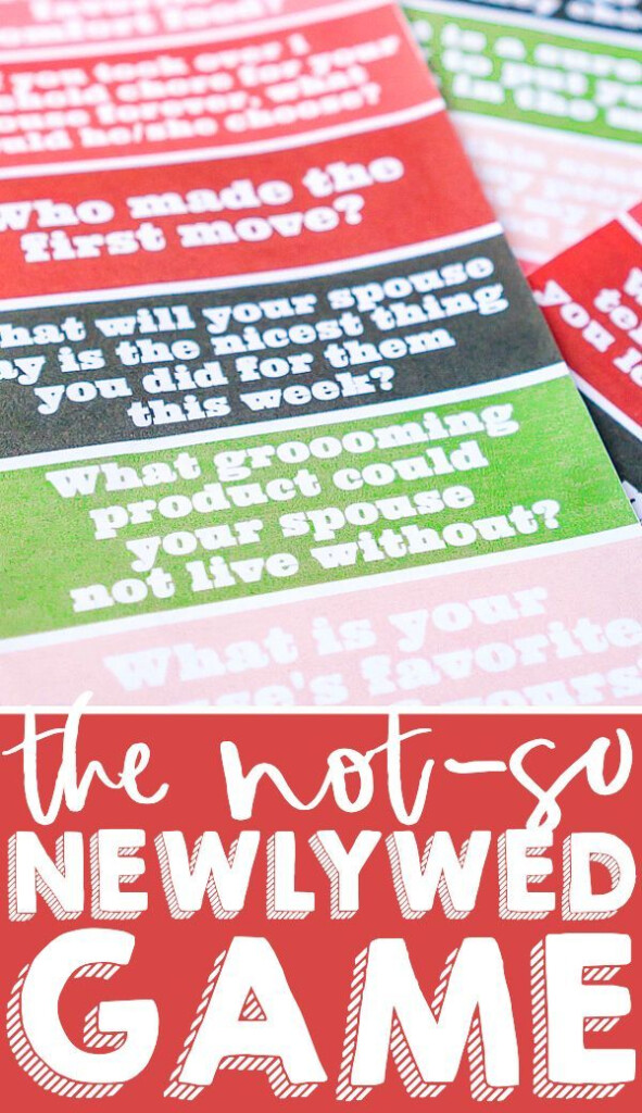 The Not So Newlywed Game With FREE Questions Newlywed 
