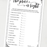 The Price Is Right Baby Shower Game Rustic Style Press