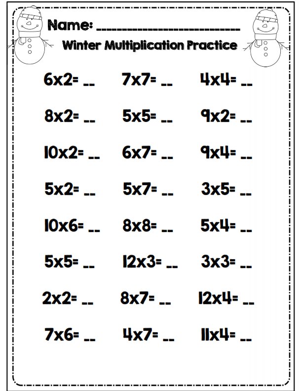 third grade homework packets pdf