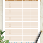 This Food Diary Template Is Designed For One Day It Will