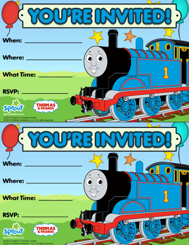 Thomas Friends Party Invitation Train Birthday 