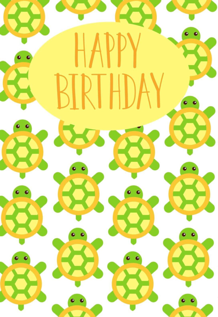 Turtle Printable Birthday Cards PRINTBIRTHDAY CARDS