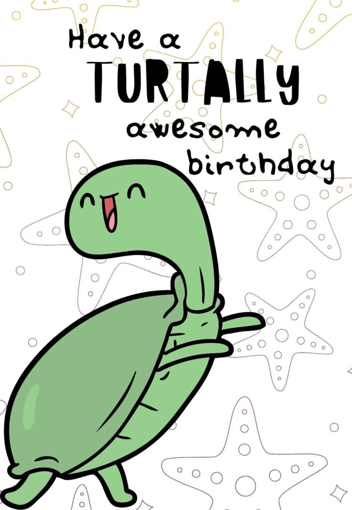 Turtle Printable Birthday Cards PRINTBIRTHDAY CARDS