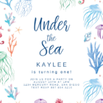 Under The Sea Birthday Invitation Template Free