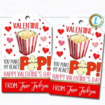 Valentine Popcorn Tags You Make My Heart Pop Valentine
