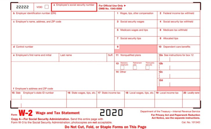 W2 Form 2020 Form What Is A W2 Form Forms Printable 