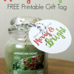 Washi Tape Santa Candle Free Printable Gift Tags