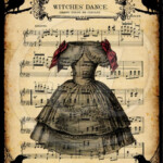 Witches Dance Vintage Sheet Music 8x10 Printable Art Digital