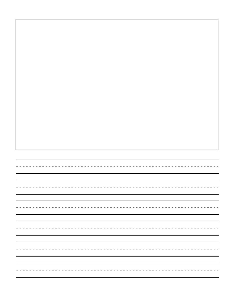 Writing Paper For Kids With Block To Draw Journal 