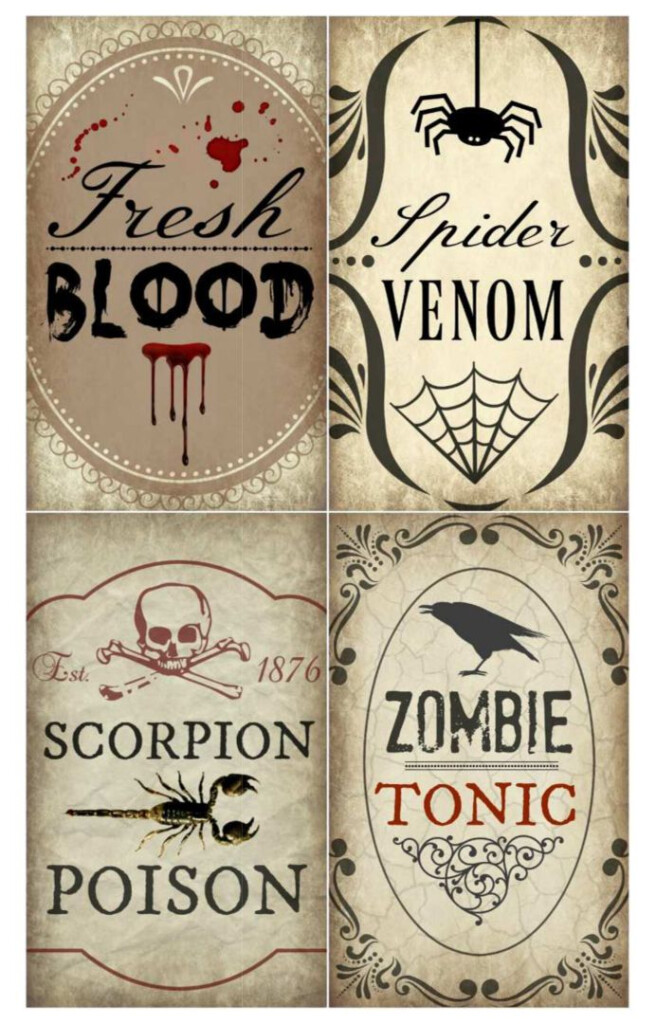 10 Best Halloween Witch Potion Bottle Label Printable Printablee