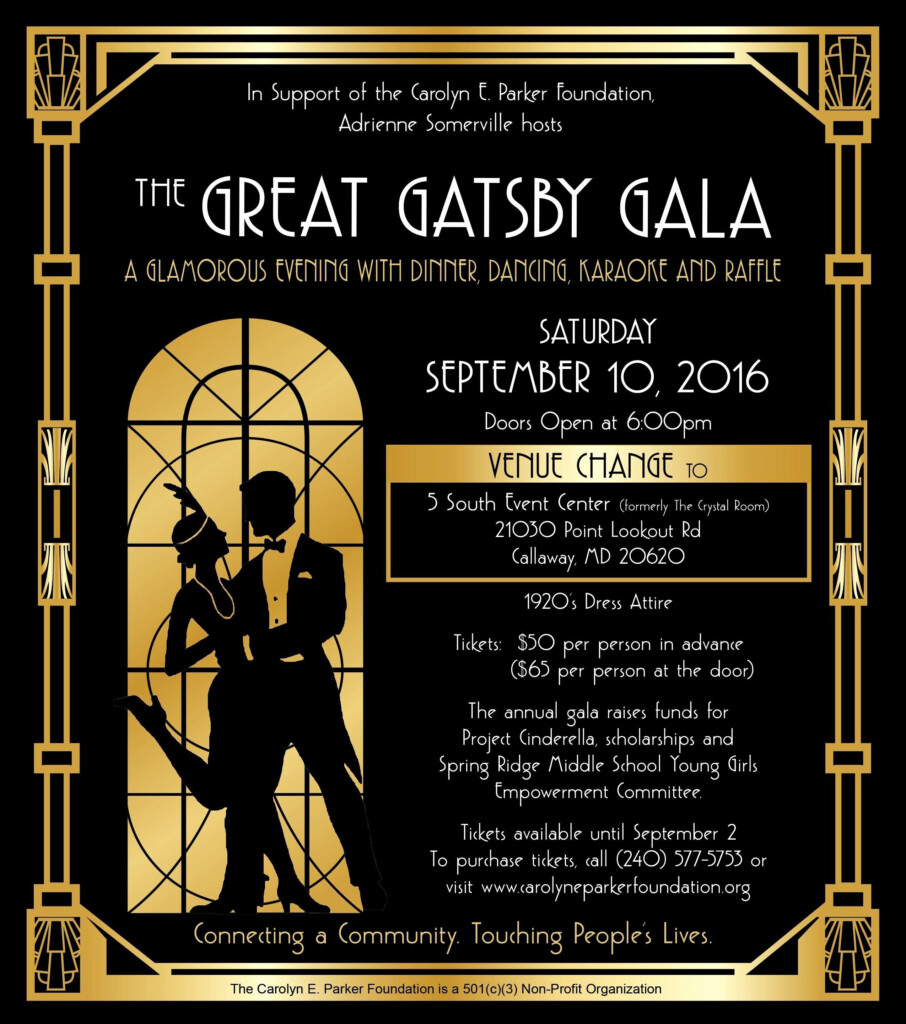 1920s Party Invitation Template Free Beautiful The Great Gatsby Gala 