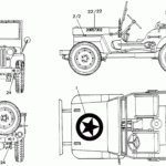 1942 Jeep Willys SUV Blueprints Free Outlines