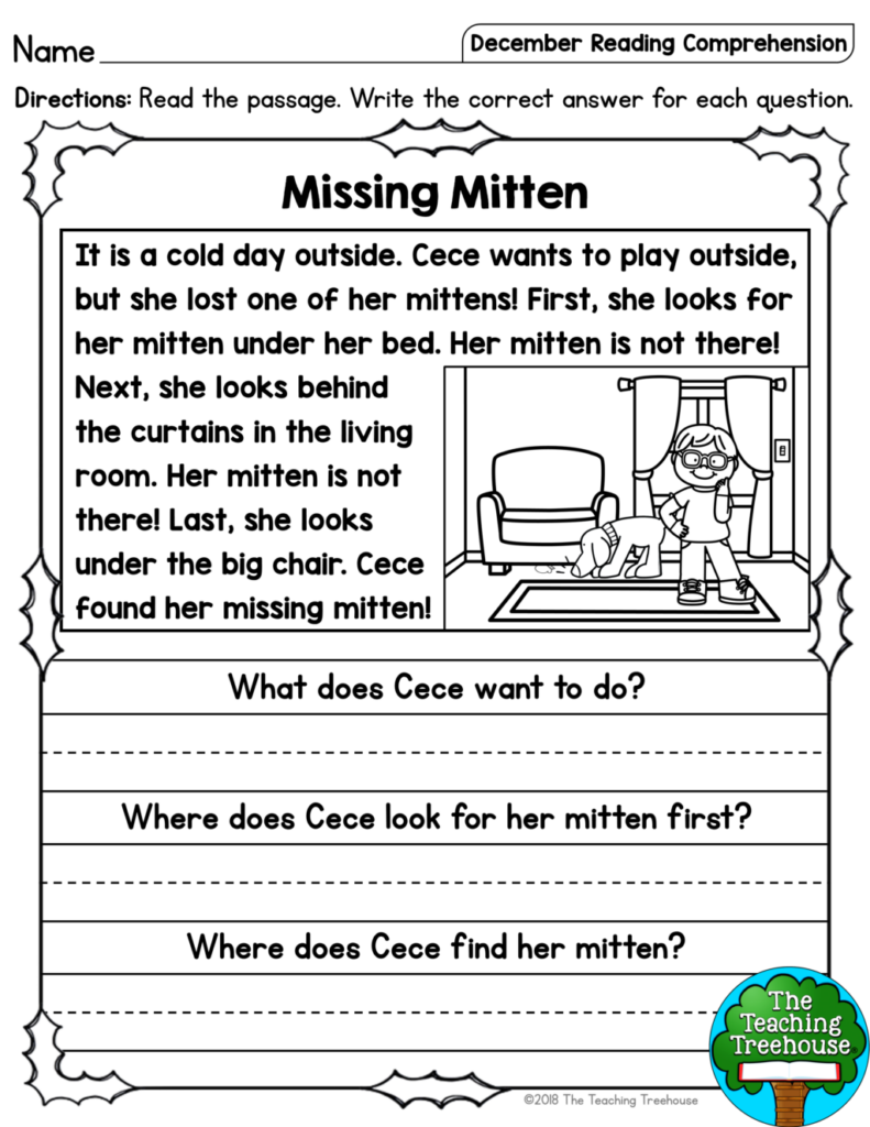 1st Grade Reading Comprehension Worksheets Multiple Choice Pdf 