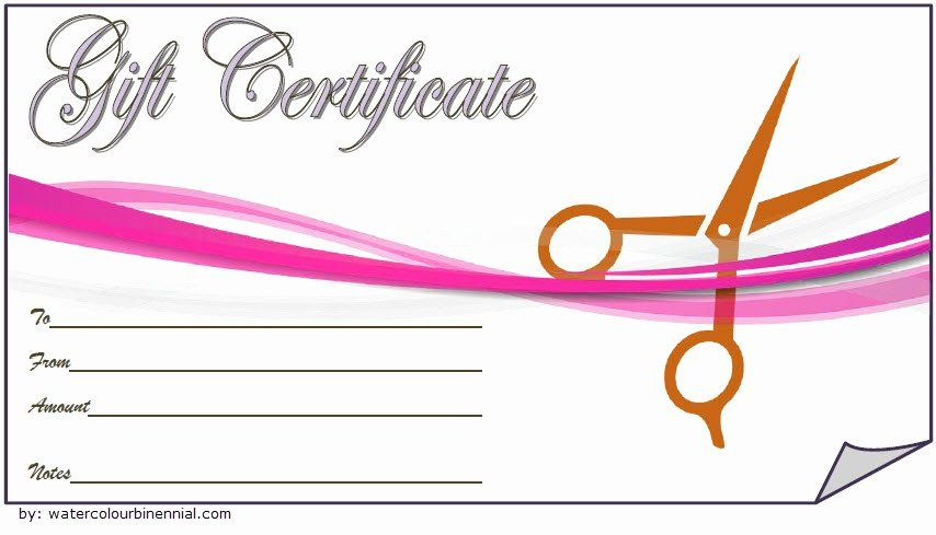  20 Hair Salon Gift Certificate Template Free In 2020 Certificate 
