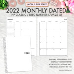 2022 Classic Happy Planner 2022 Monthly Printable 2022 Etsy