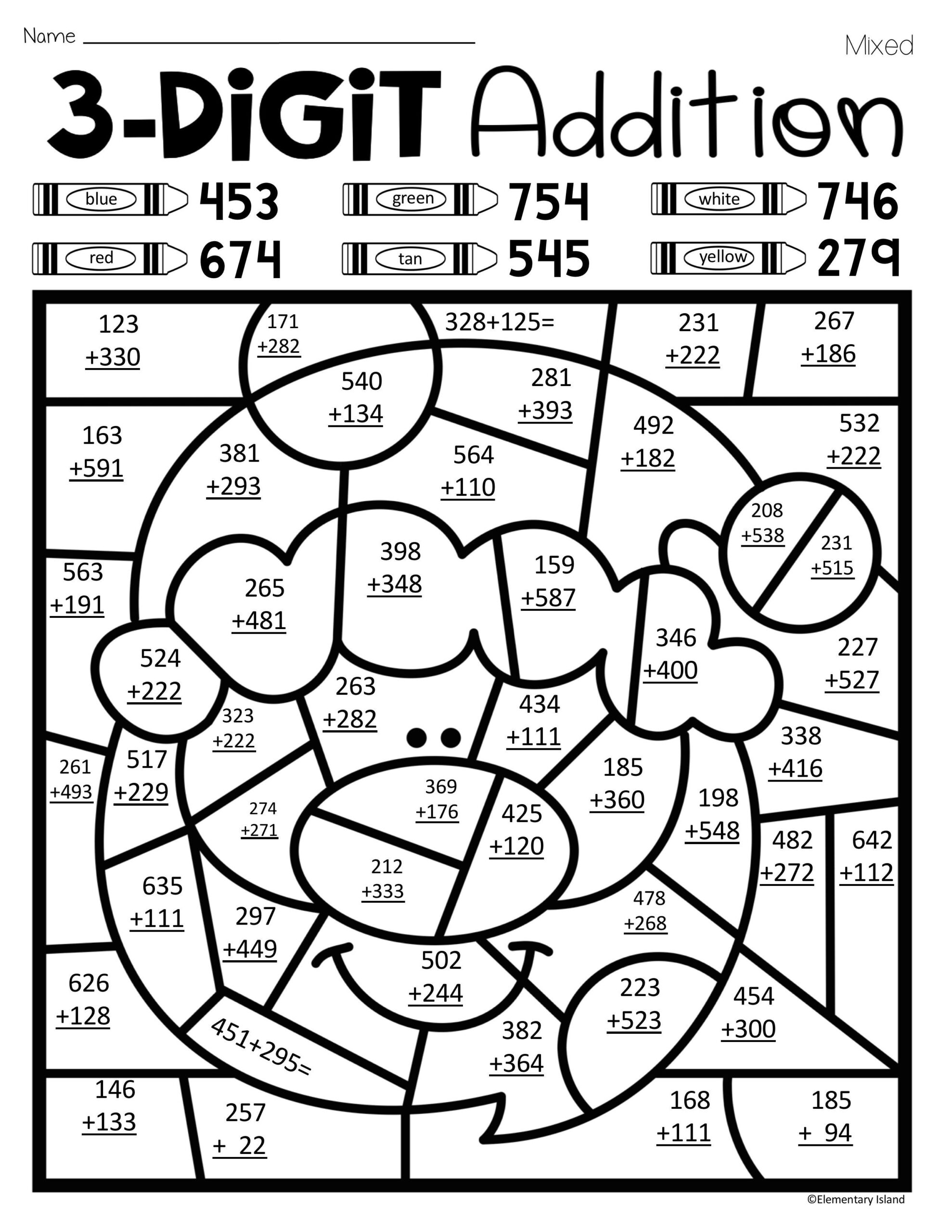 2nd Grade Color By Number Christmas Worksheets AlphabetWorksheetsFree