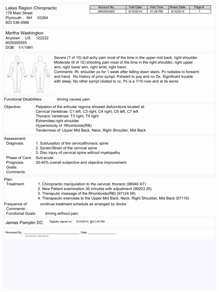 35 Chiropractic Soap Note Example Hamiltonplastering
