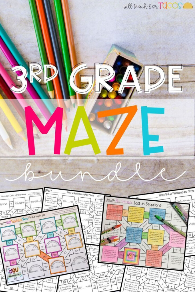 3rd Grade Math Mazes For All 3rd Grade Skills A Fun Engaging 