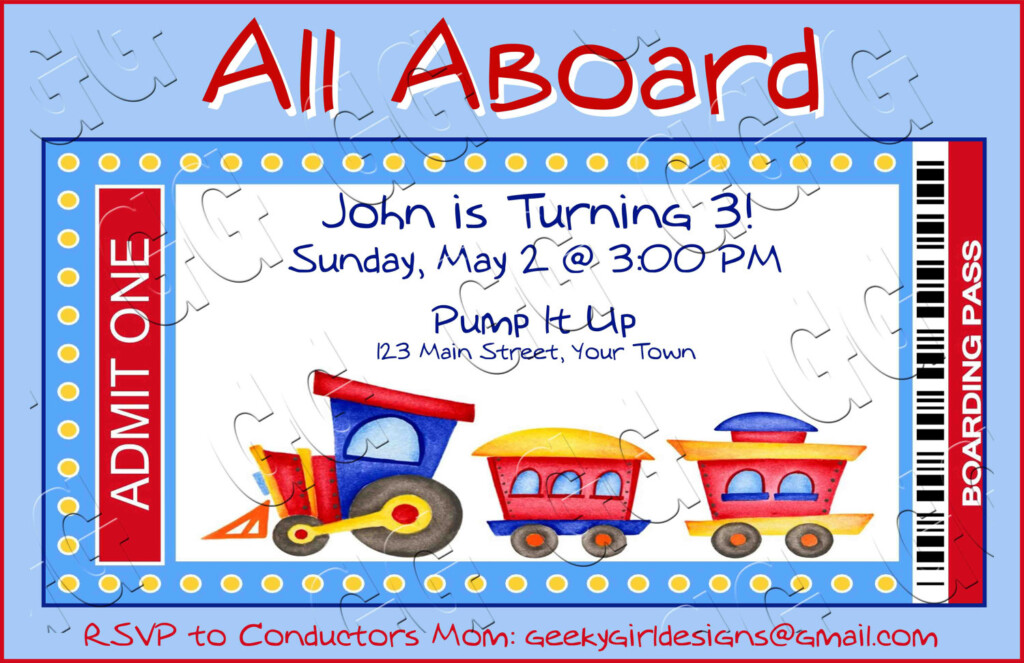 40th Birthday Ideas Train Birthday Invitation Templates Free