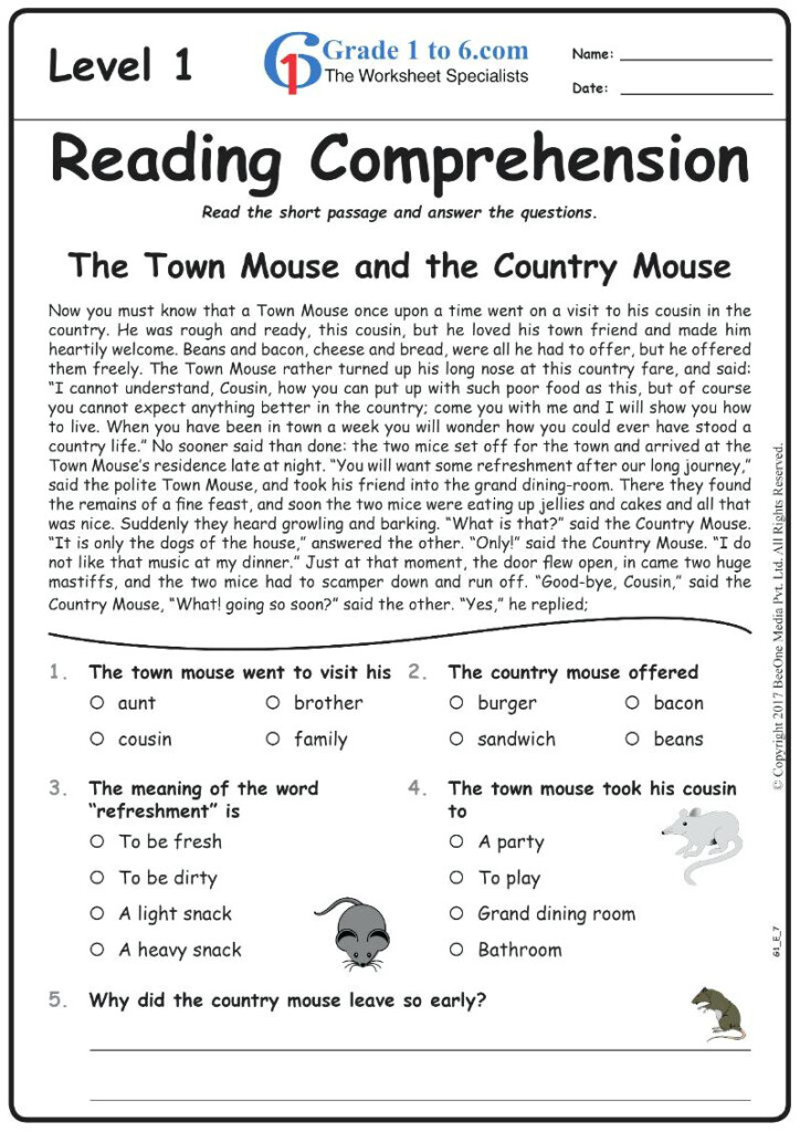 4Th Grade Reading Comprehension Worksheets Pdf For Print Db excel