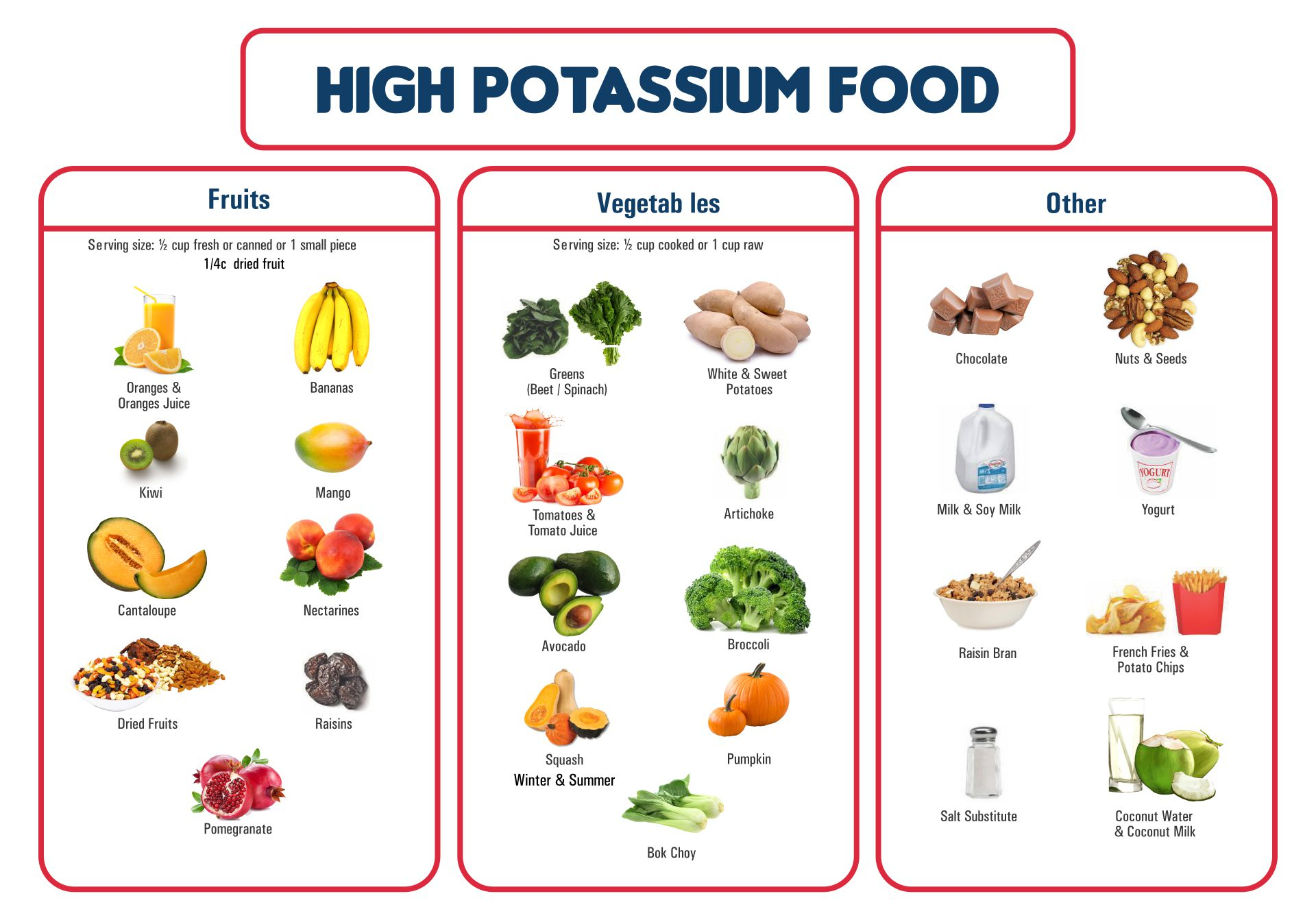 6 Best Potassium Rich Foods List Printable Printablee