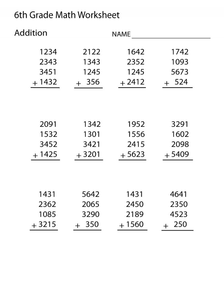 6th Grade Printable Math Worksheets That Are Hard In 2020 Algebra 